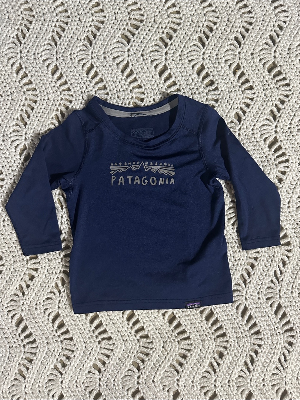 Patagonia Navy Blue Kids' Long-Sleeve Capilene Base Layer